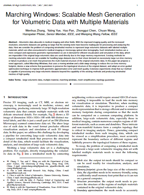 Marching Windows: Scalable Mesh Generation for Volumetric Data with ...